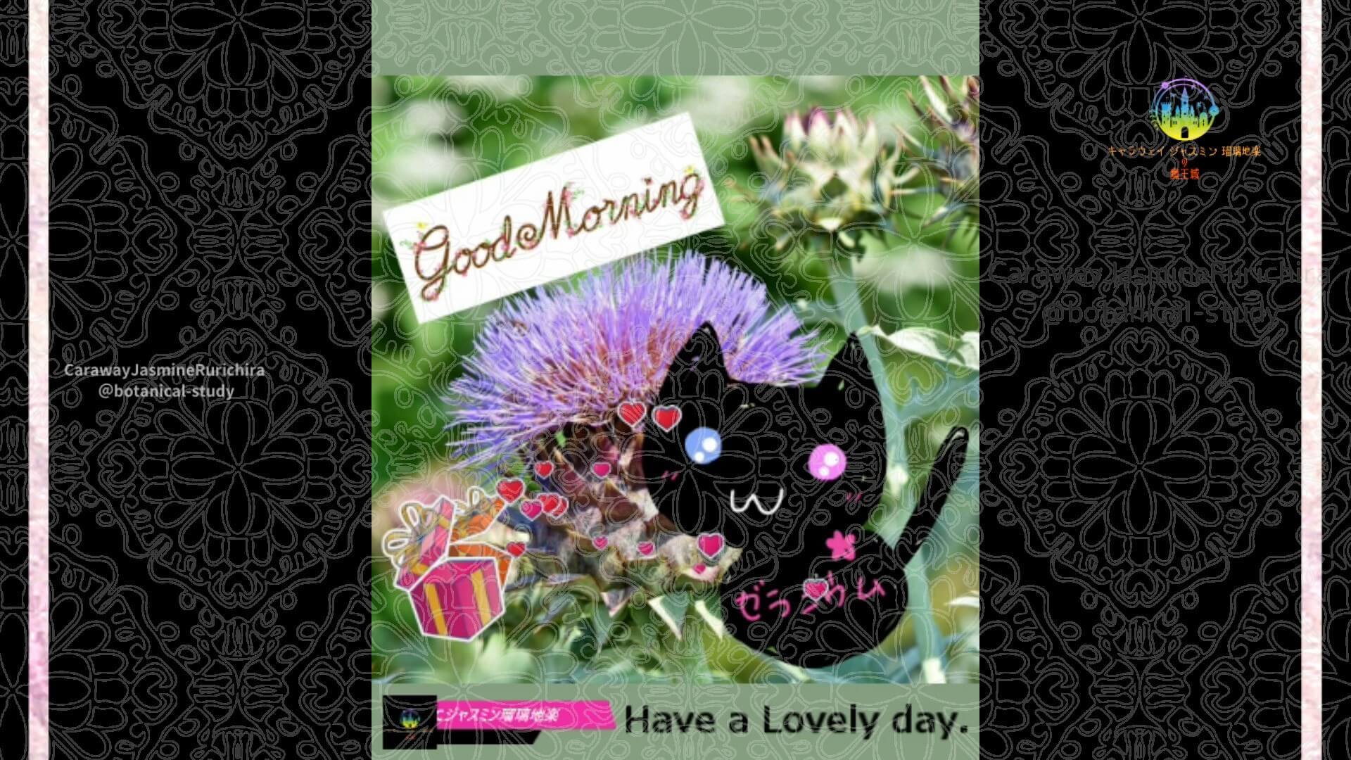 8月20日誕生花アーティチョーク Cジャスミン瑠璃地楽 | botanical-study.com